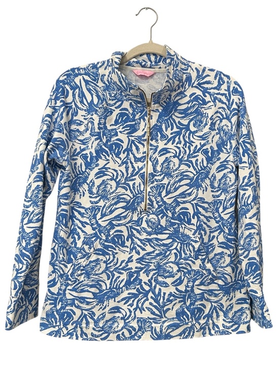 Lilly Pulitzer Sweaters - Lilly Pulitzer UPF 50+ Skipper Popover 1/2 Zip Pullover Sweater Mock Neck Size M